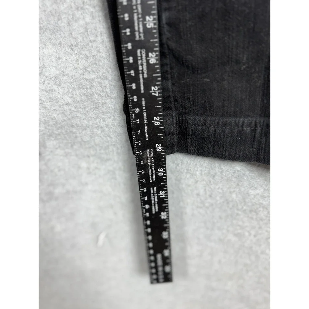 Woolrich Pants Womens 14 Black Corduroy Cargo Pocket Stretch Casual Button Fly